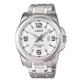 CASIO MTP-1314D-7A heren analoog quartz horloge RVS zilveren wijzerplaat 44,9 mm