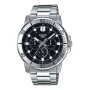 CASIO MTP-VD300D-1E heren analoog quartz roestvrijstaal horloge 45mm zwarte wijzerplaat