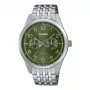 CASIO MTPE340D3AVDF heren analoog quartz horloge 42mm roestvrij staal groene wijzerplaat