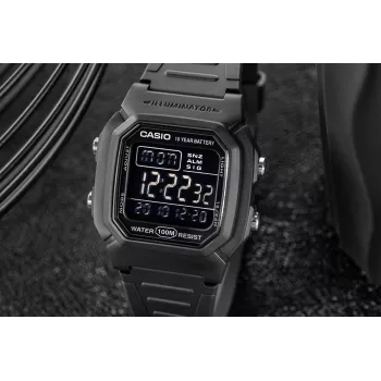 Casio W-800H-1BVES heren digitaal horloge - 100m waterdicht, quartz uurwerk