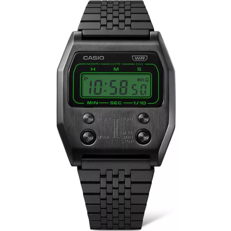 CASIO dames A1100B-1EF digitaal horloge roestvrij staal 35mm