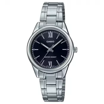 CASIO dames analoog quartz horloge LTP-V005D-1B2 34mm zilver roestvrij staal