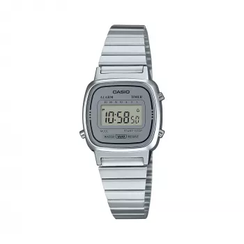 Casio dames digitaal horloge LA670WA-7 – 30 mm zilver, edelstaal