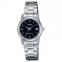 CASIO dames analoog quartzhorloge LTP-V002D-1A 31mm roestvrij staal