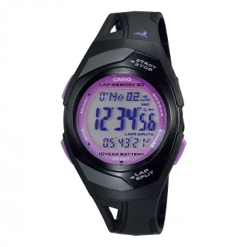 CASIO dames digitaal horloge STR-300-1CEG 35,2 mm zwart resin