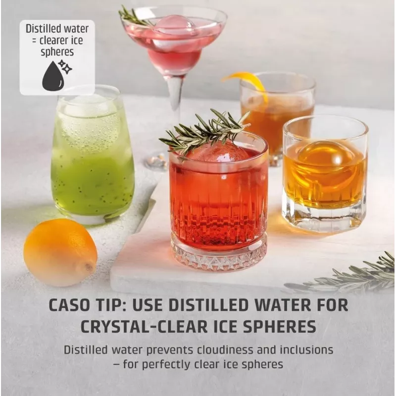 CASO IceBall Pro automatische ijsbalmaker – 130 W, 1,3 l, mat zwart