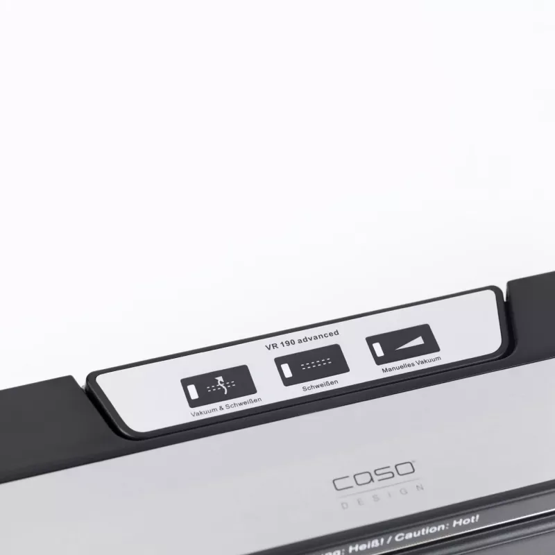 CASO VR 190 Advanced Bar vacuümverpakker – 100 W, temperatuurregeling, dubbele lasnaad, zwart