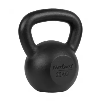 Gietijzeren kettlebell 20kg, REBEL ACTIVE