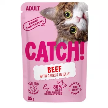 CATCH rund en wortel in gelei natvoer voor katten - 85g
