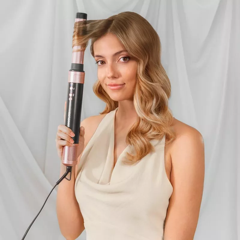 Cecotec Bamba CeramicCare 14-in-1 AirGlam hetelucht multi-styler zwart