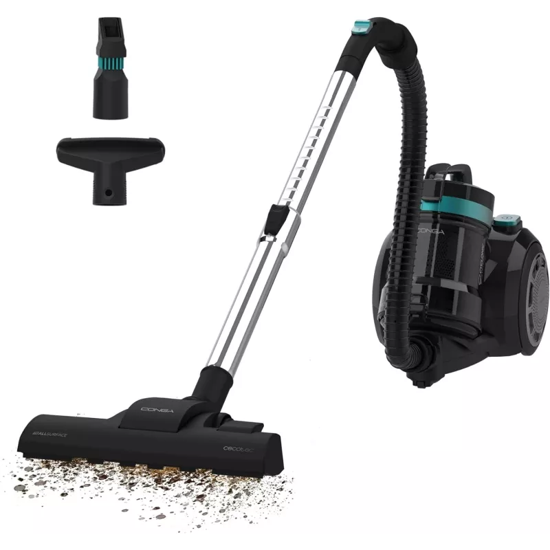 Cecotec Conga Rockstar Cyclonic Plus stofzuiger zonder zak 800W 2L zwart