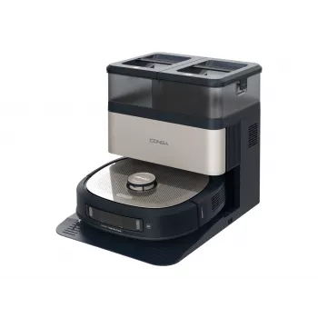 Cecotec Conga Z100 zuigrobot, nat en droog zuigen, 20000 Pa, 320 min looptijd, 5200 mAh, 3 L stofreservoir, zwart
