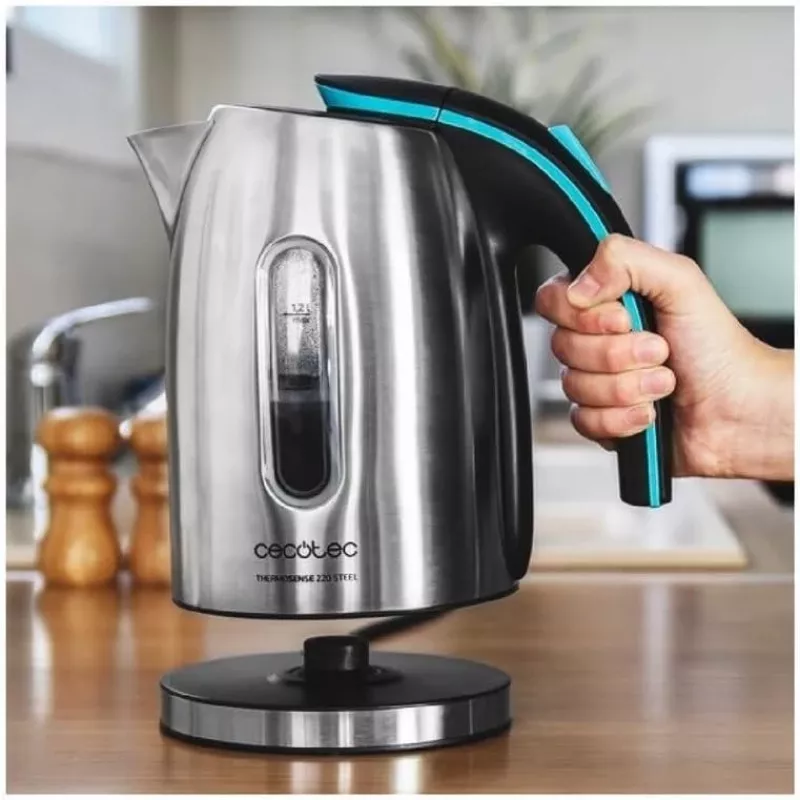 Cecotec Waterkoker ThermoSense 220 Steel Elektrisch 1630 W 1,2 L RVS 360° draaibare voet