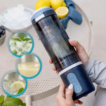 Cecotec Power Titanium Shake2Go draagbare blender, 180 W, BPA-vrije kan, 0,6 L, Lagoon