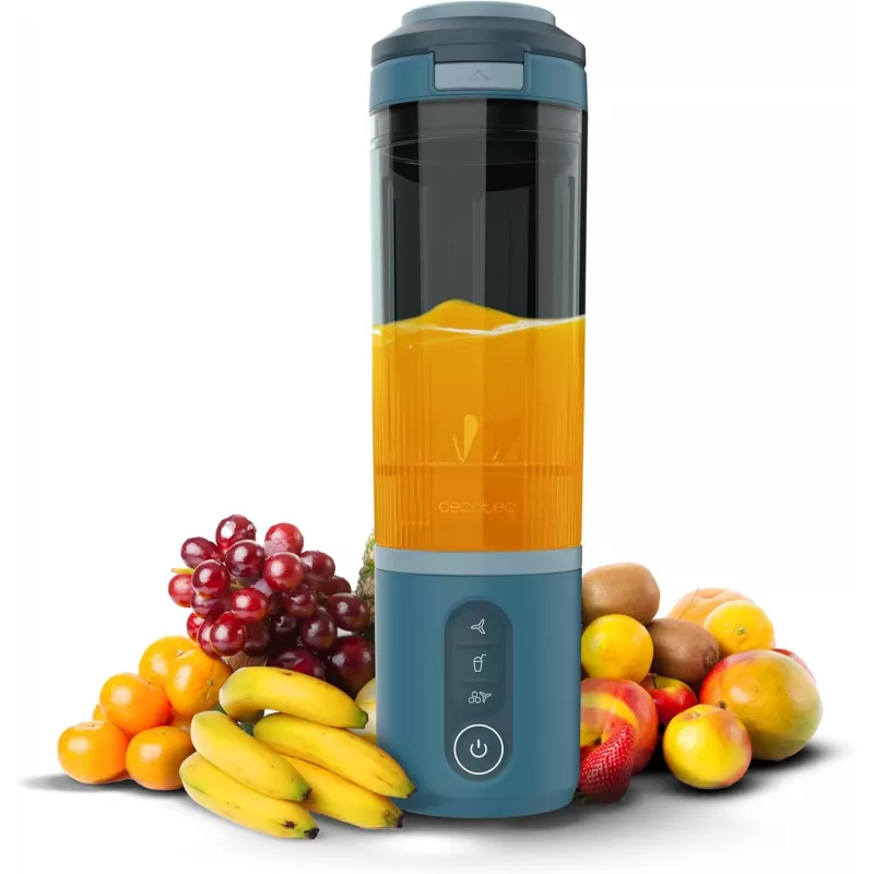 Cecotec Power Titanium Shake2Go draagbare blender, 180 W, BPA-vrije kan, 0,6 L, Lagoon