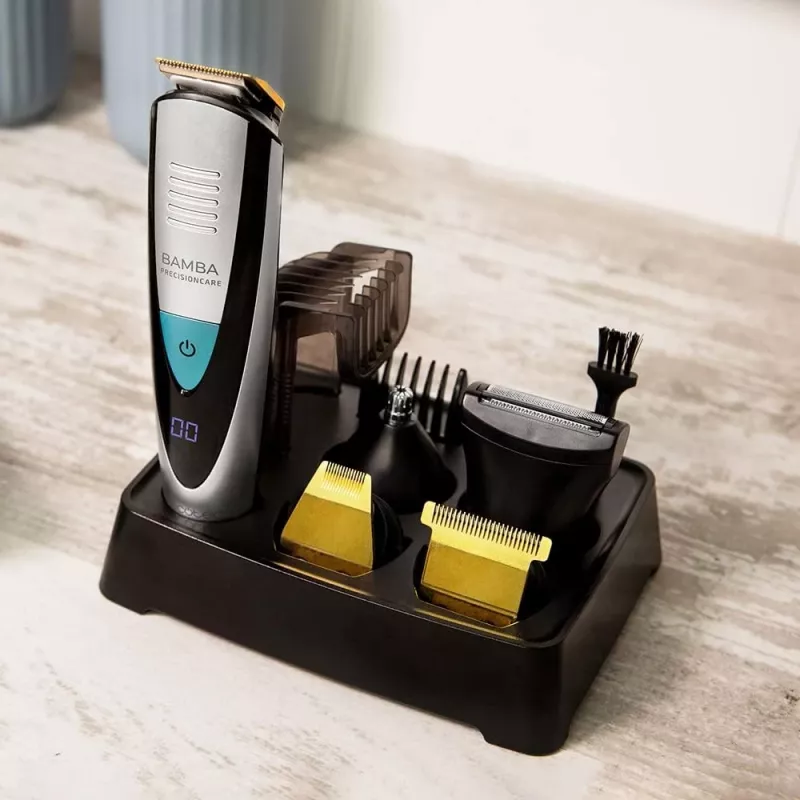 Cecotec PrecisionCare Pro 5-in-1 draadloze nat- & droogtrimmer, 13 lengtestanden, zwart/zilver