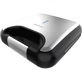 CECOTEC Rock'nToast Classic+ sandwichmaker (RVS/zwart, 800 W, voor 2 personen)