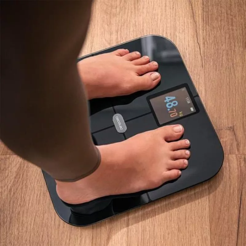 Cecotec Surface Precision HealthySmart personenweegschaal met BMI- en lichaamsanalyse, 180 kg capaciteit, Bluetooth, zwart