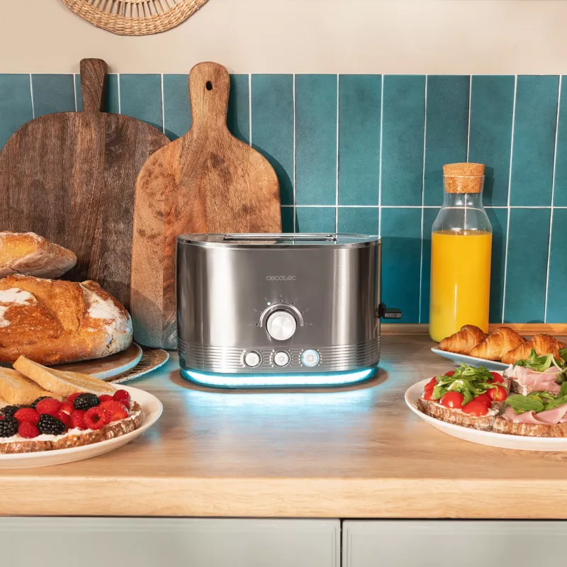 CECOTEC Toaster Shine&Toast Double (RVS, 850 W, 2 sneetjes)