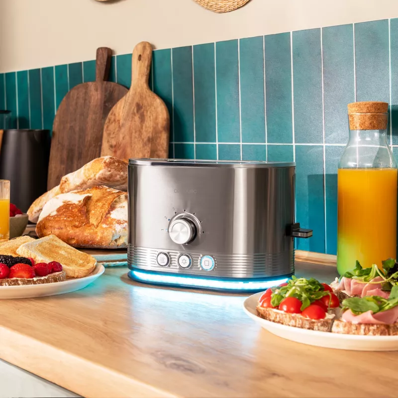 CECOTEC Toaster Shine&Toast Double (RVS, 850 W, 2 sneetjes)