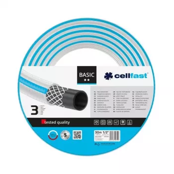 CELLFAST 10-421 PLUS 30 m 1/2 inch 3-laags PVC tuinslang ondergronds blauw/wit