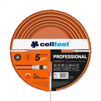 CELLFAST Professional tuinslang 1/2 inch 50m groen met gele streep
