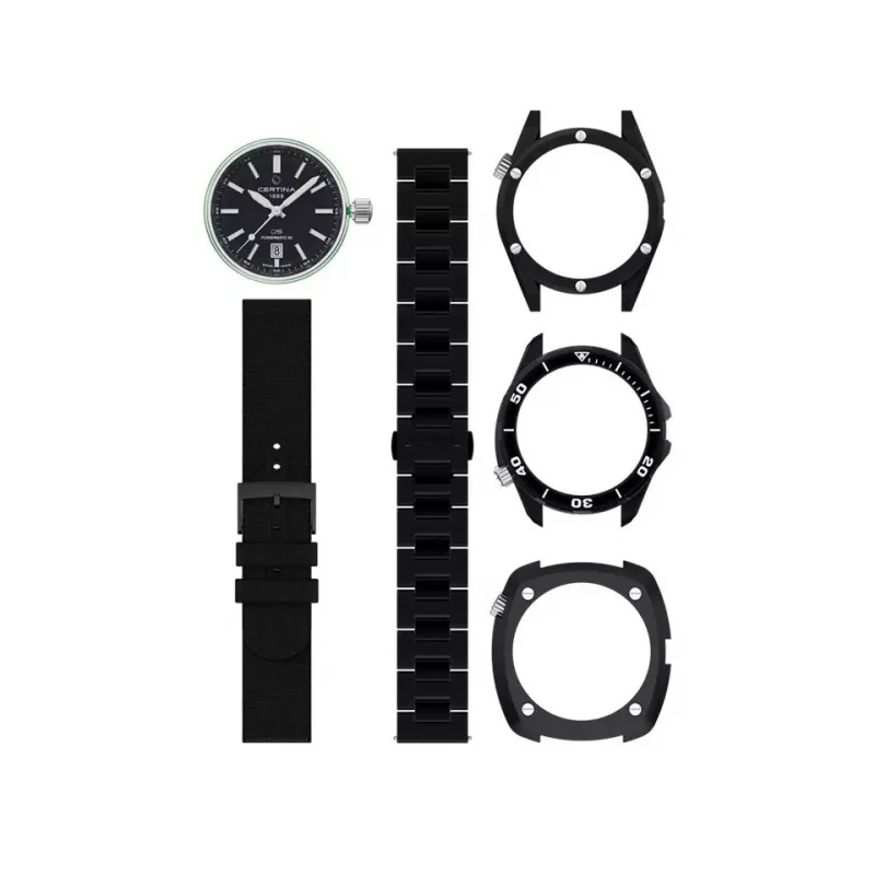 CERTINA DS Action Diver Automatic 43mm zwarte wijzerplaat NATO-band herenhorloge C041407390510