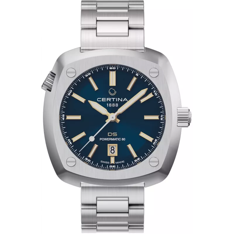 CERTINA DS Action Diver heren automatisch horloge 43mm blauwe wijzerplaat roestvrijstalen Milanese mesh-armband C041407190410