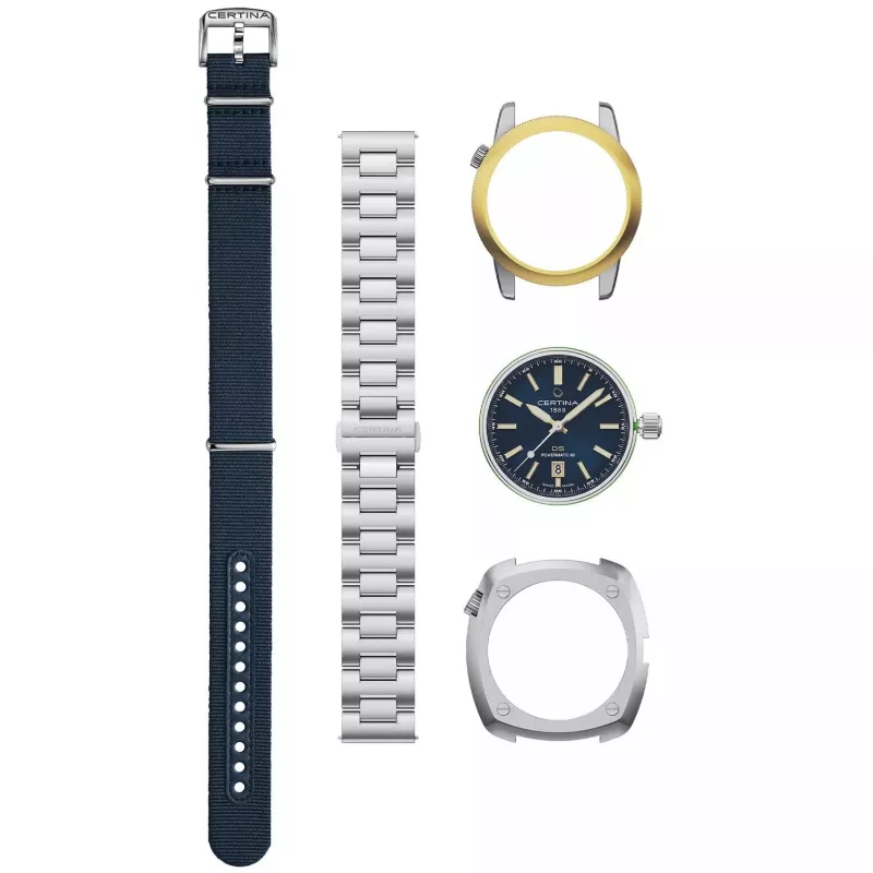 CERTINA DS Action Diver heren automatisch horloge 43mm blauwe wijzerplaat roestvrijstalen Milanese mesh-armband C041407190410