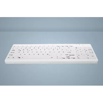 CHERRY Contour Active Key QuickClean AK-C7012 bedraad toetsenbord, zwart, QWERTY, USB, CHERRY SX Scissor Technology, 105 toetsen, slim design, desinfecteerbaar oppervlak