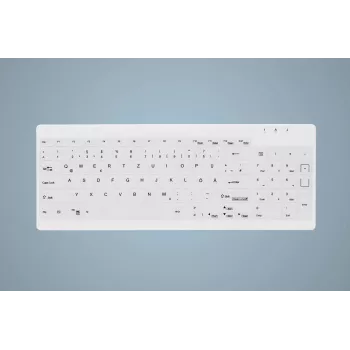 CHERRY Contour Active Key QuickClean AK-C7012 bedraad toetsenbord, zwart, QWERTY, USB, CHERRY SX Scissor Technology, 105 toetsen, slim design, desinfecteerbaar oppervlak