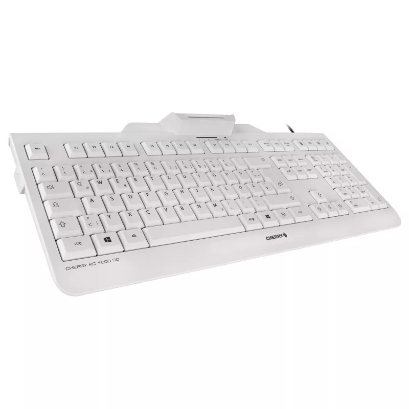Cherry KC 1000 SC bedrade USB-toetsenbord met smartcardlezer – US-/internationaal layout, zwart