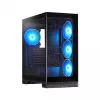 Chieftec Vista Max GX-30B-OP mid tower ATX behuizing met 4x ARGB-ventilatoren en gehard glas, zwart