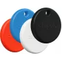 Chipolo POP – Bluetooth-tracker met vervangbare batterij voor iOS & Android, 4-pack - zwart, wit, rood, blauw