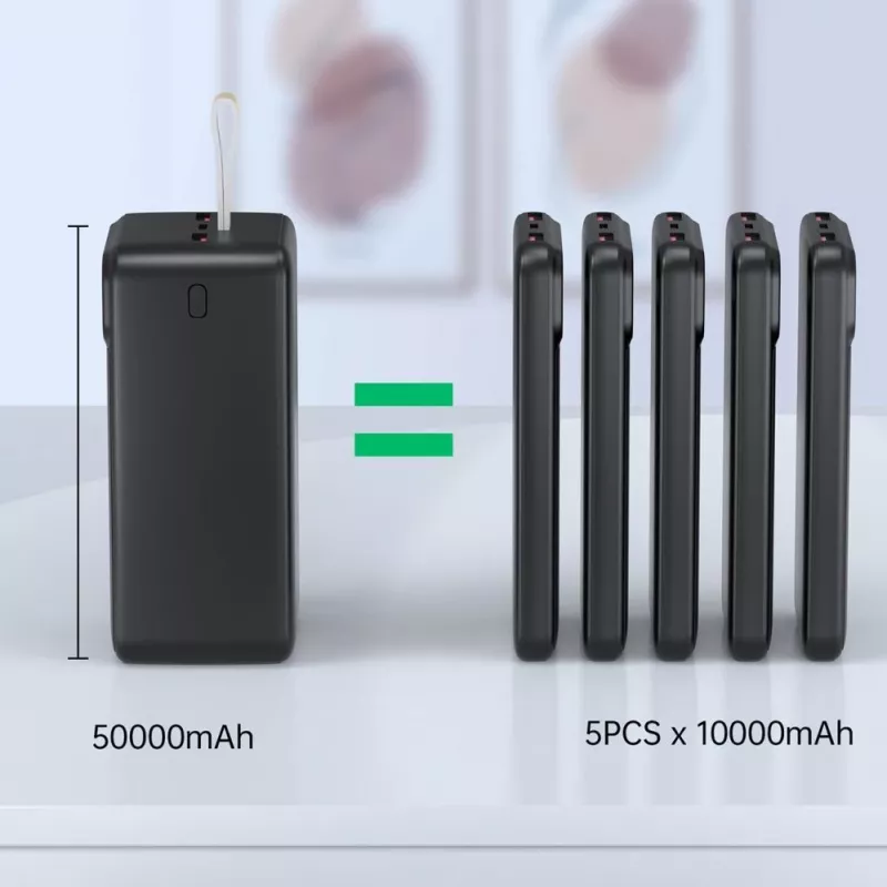 CHOETECH B732 Powerbank 50000 mAh 22.5W PD & QC - Zwart