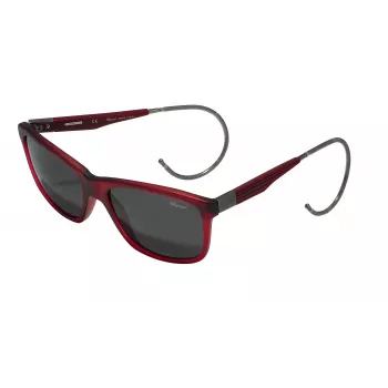 CHOPARD heren rechthoekige metalen zonnebril SCH156M57L00P goudtint bruin verloopglas 57/18/110 mm