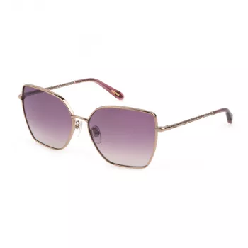 Chopard dames cat-eye zonnebril SCHF76V59A39V goudkleurig metalen montuur bruine verloopglazen 59mm