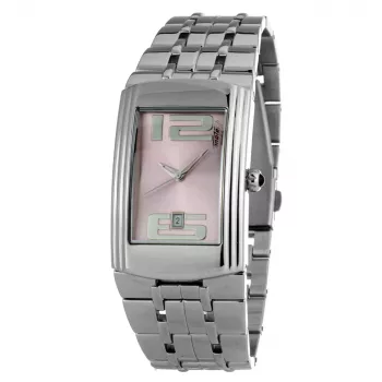 CHRONOTECH CT7017B-02M unisex quartz analoog horloge 30mm RVS mesh band