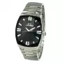 CHRONOTECH CT7065M-02M heren analoog quartz horloge 36 mm RVS zwarte wijzerplaat zilveren band