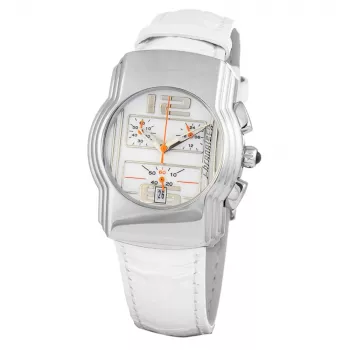 CHRONOTECH CT7280M-06 heren quartz analoog horloge 38mm RVS zwarte wijzerplaat leren band