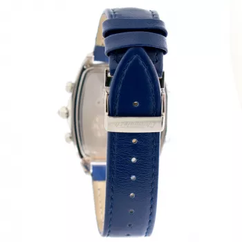 CHRONOTECH MAN CT7677M-03 45mm analoog quartz chronograaf horloge zwarte wijzerplaat leren bandje