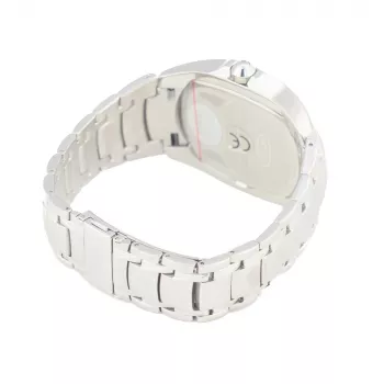 CHRONOTECH MAN CT7988M-65M analoog quartz horloge 41mm RVS zwarte wijzerplaat zilveren milanaise band