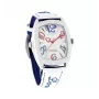 CHRONOTECH unisex horloge CT7696M-13 (40mm) - analoog quartz, edelstaal, zwarte wijzerplaat, leren band