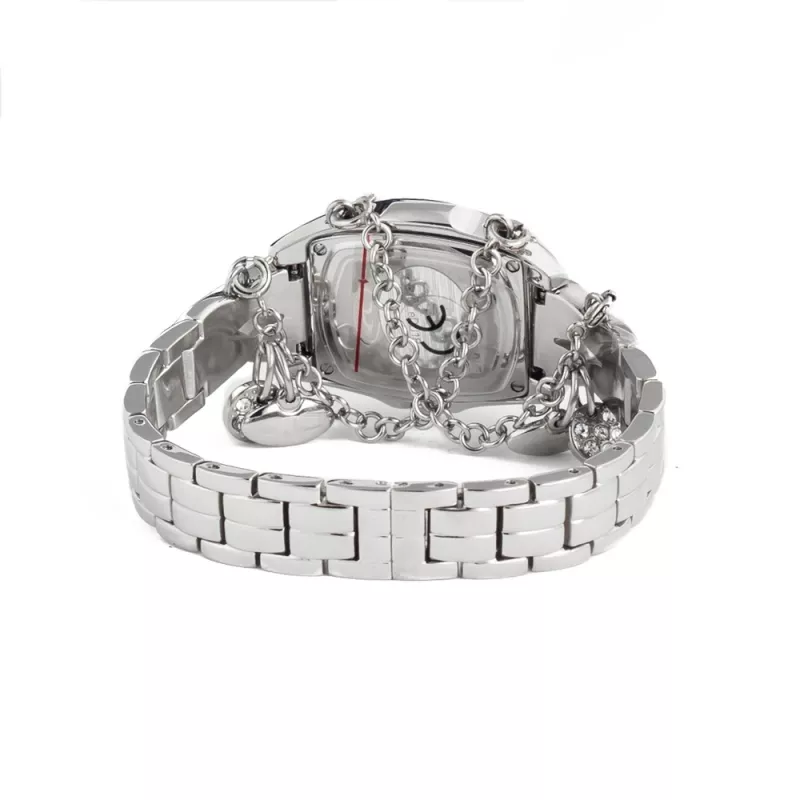 CHRONOTECH dames CT7008LS-06M 27mm quartz analoog horloge RVS zilver
