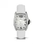 CHRONOTECH dames quartz analoog horloge CT7988LS09 30mm witte wijzerplaat witte leren band
