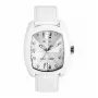 CHRONOTECH dameshorloge RW0009 35mm quartz analoog edelstaal leer wit