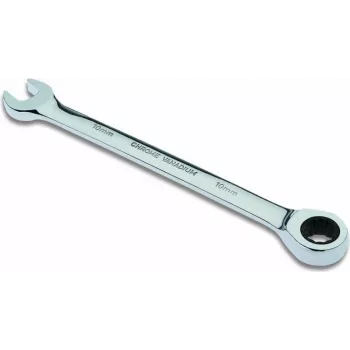 Cimco 112510 ring-steeksleutel 10 mm verchroomd chroom-vanadiumstaal 15° gebogen