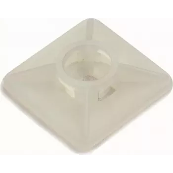 CIMCO kabelbinder-voet 27x27 mm naturel PA66 plak-/schroefbevestiging voor kabelbinders tot 9 mm 181384