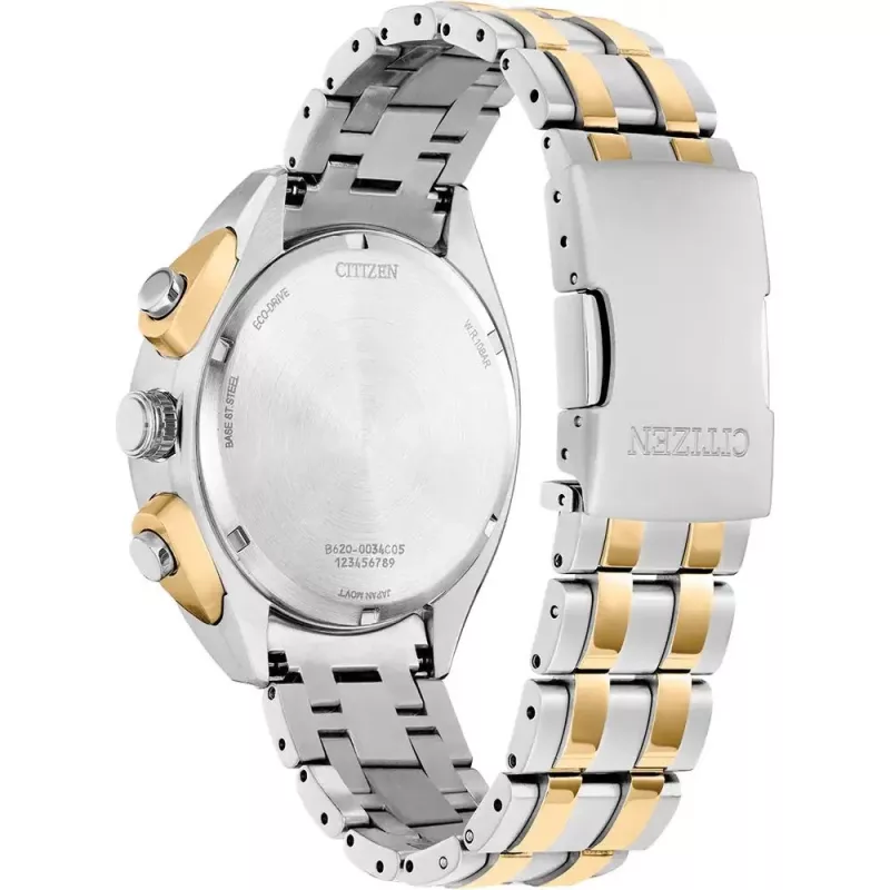 CITIZEN Eco-Drive Chronograaf Herenhorloge CA4544-53L 43mm blauwe wijzerplaat RVS