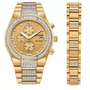 CITIZEN Eco-Drive chronograaf edelstaal horloge CA0752-66P 41mm